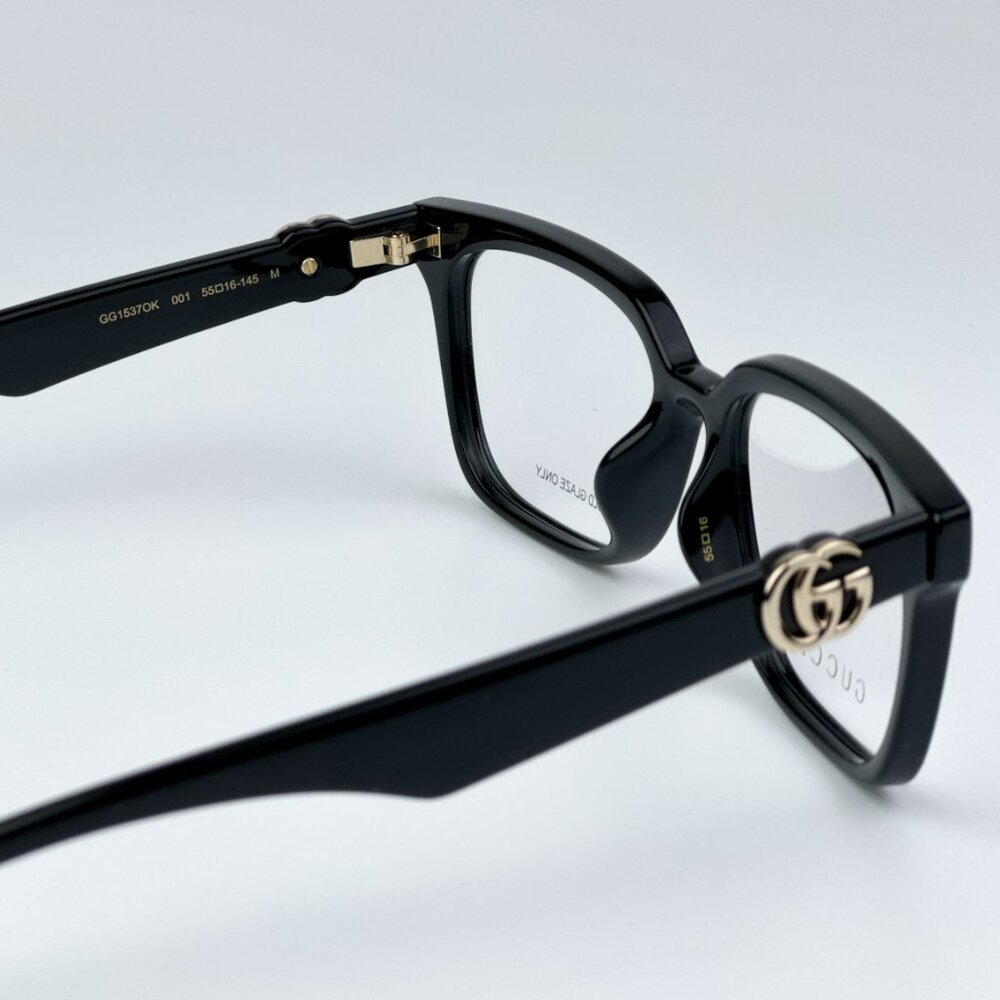 Gucci GG1537OK 001 BRAND NEW Eyeglasses Black Square Women - Picture 10 of 11